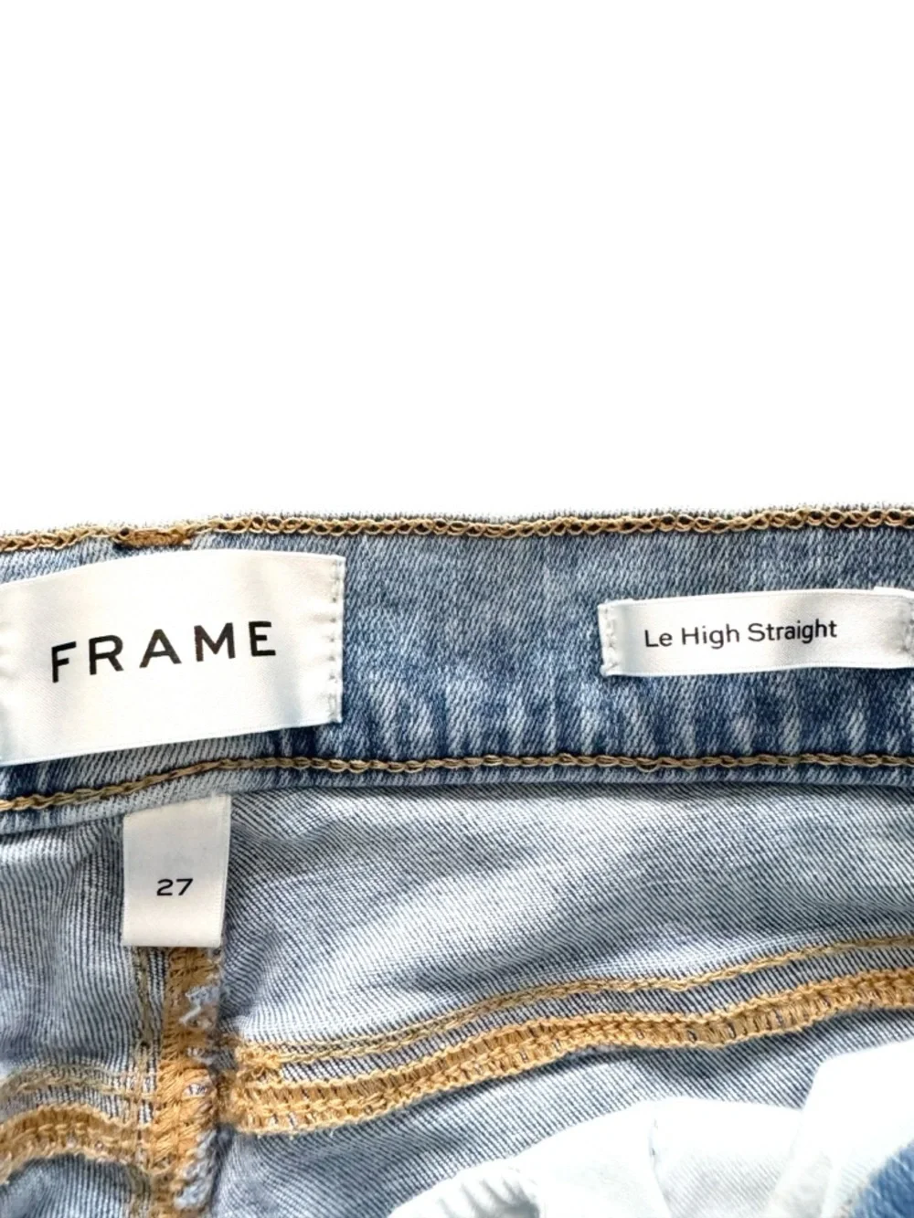 FRAME DENIM LE HIGH STRAIGHT COLORADO RAW AFTER DESIGNER DENIM JEANS SZ 27 - Picture 6 of 8